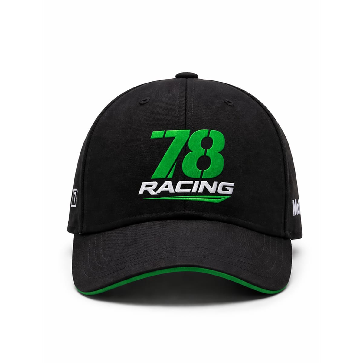Boné aba curva 78 Racing preto bordado