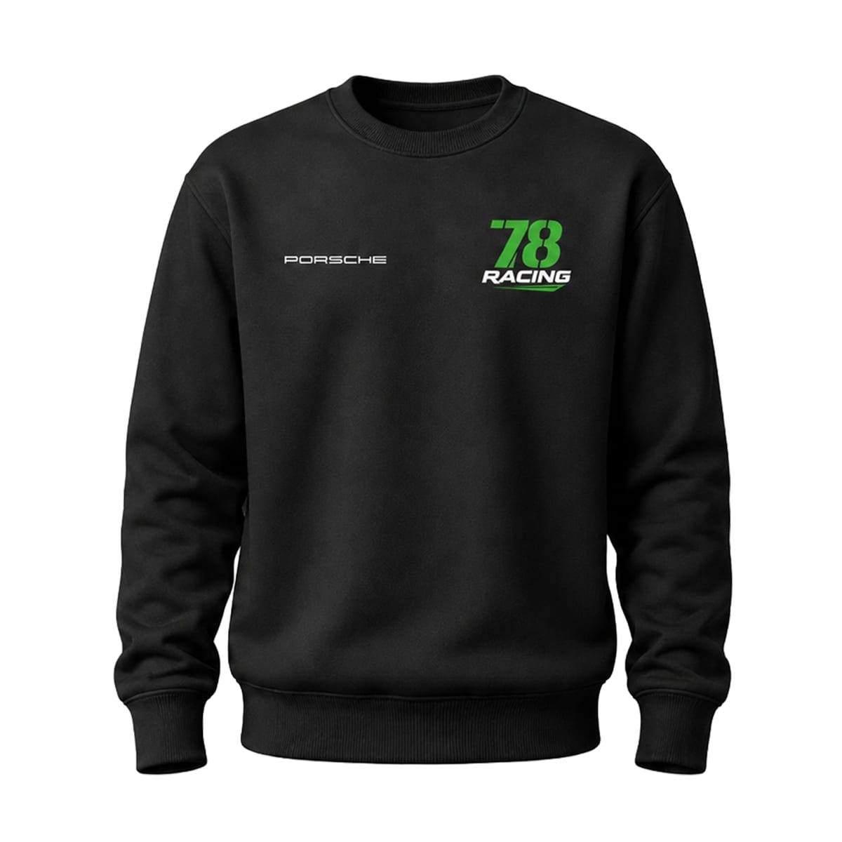 Moletom 78 Racing preto gola careca